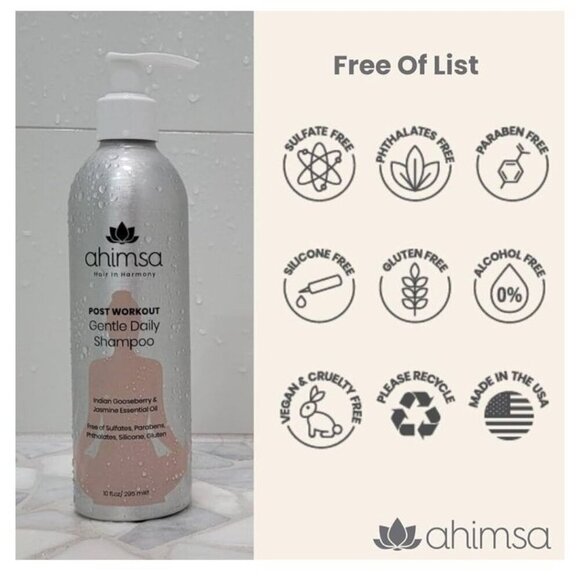 Ahimsa Hair in Harmony post workout Daily Shampoo 10 oz Authentic, Jasmine. New - Picture 5 of 5